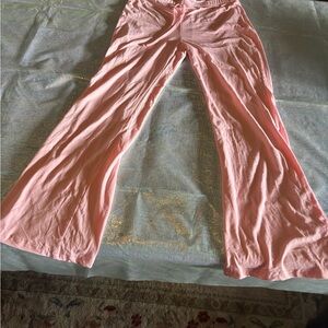 ROMWE Pink Boot‎ Cut Flare Pants
